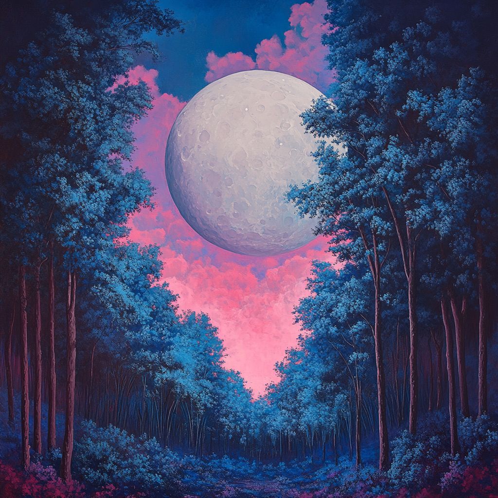 MOON FROM FOREST