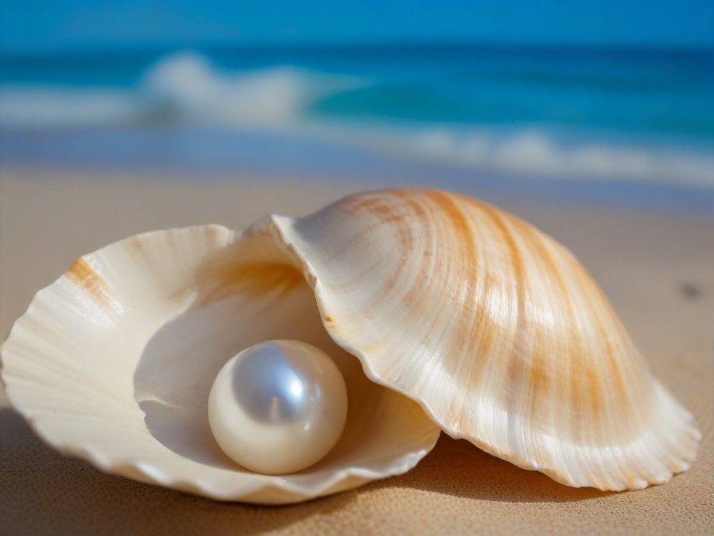 White Pearl and Blue Sea