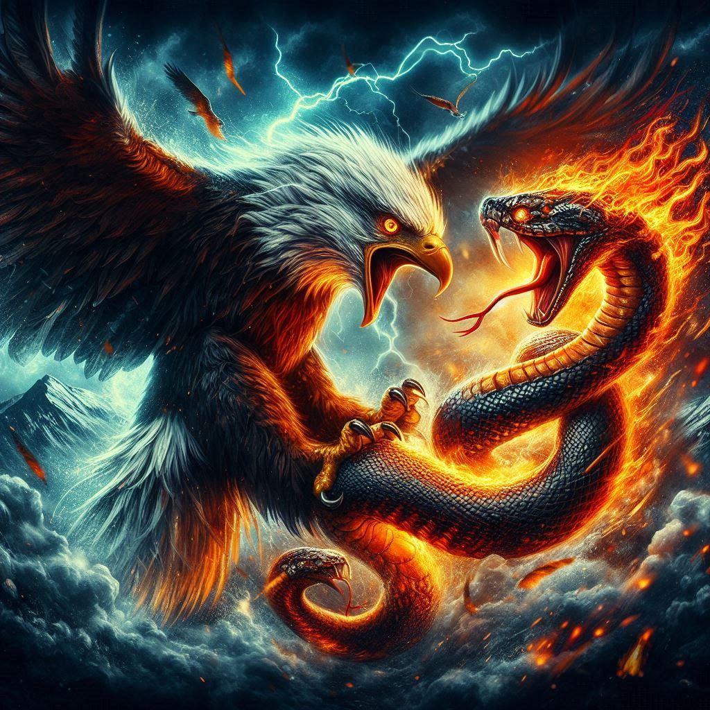 Eagle & Snake fight