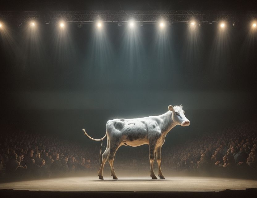 cow on stage