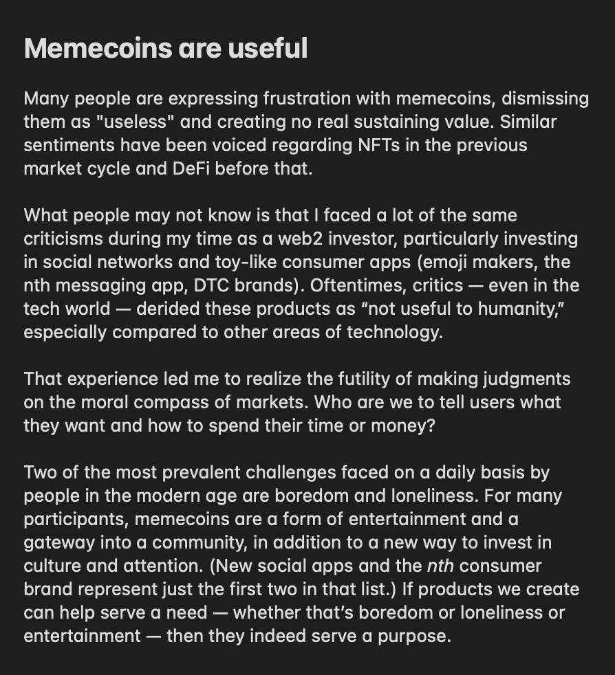 Memecoins are useful