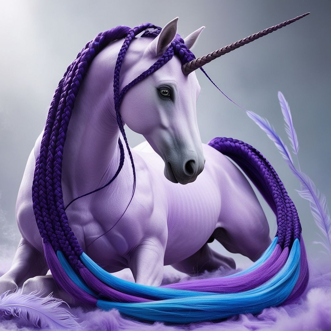 Majestic light purple unicorn