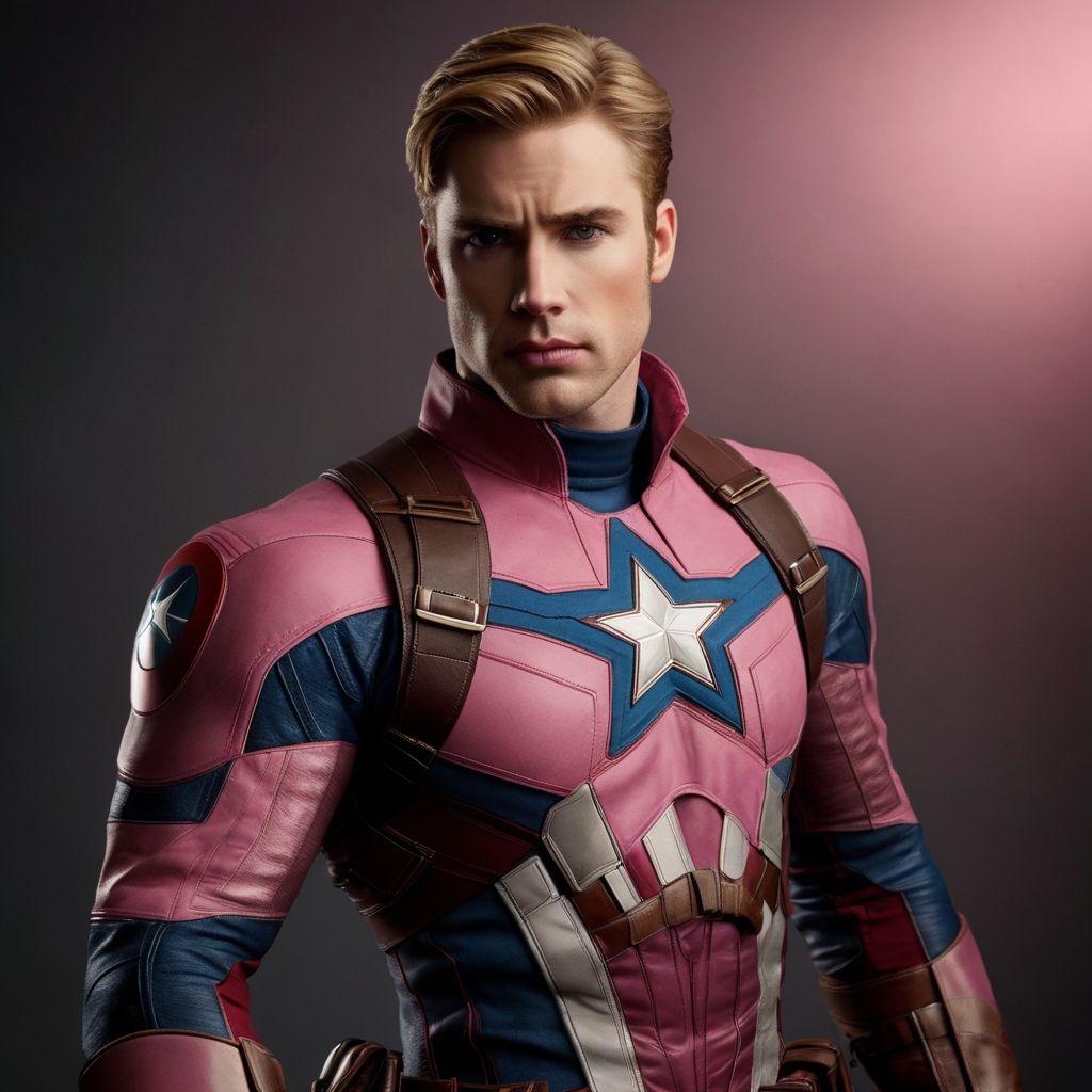 captain america in pink costume