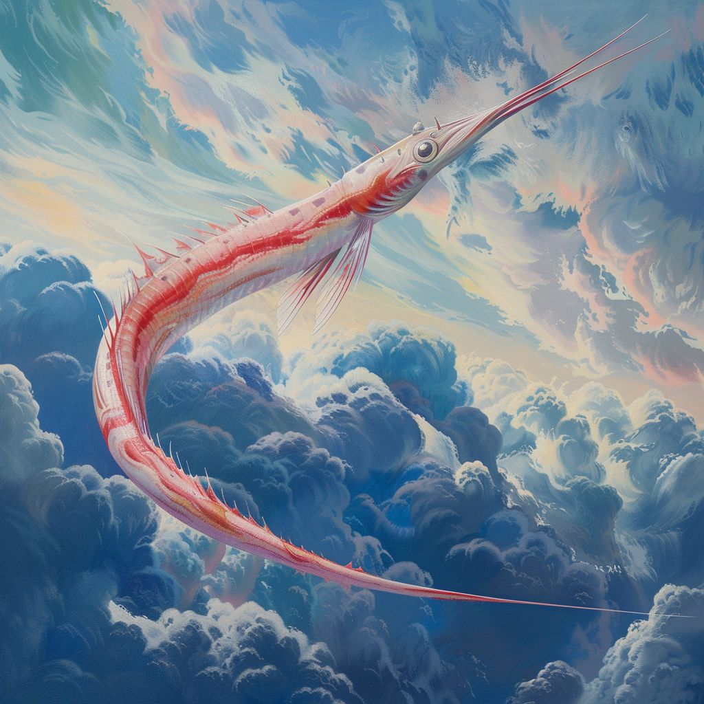 0arfish flying through the sky