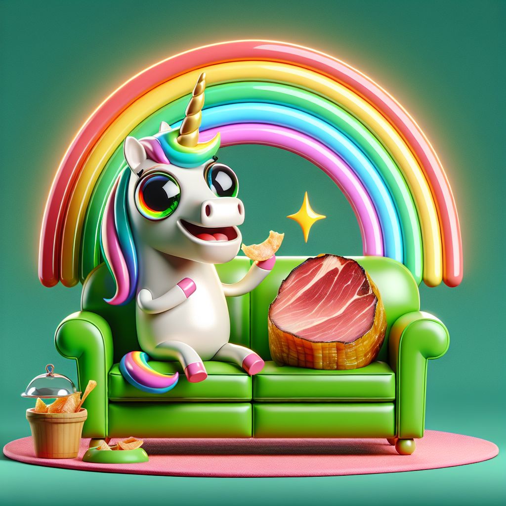 Unicorn loves ham 2