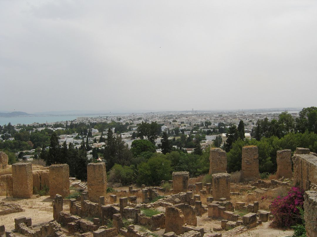 Past and Present. Carthage. Tunisia.