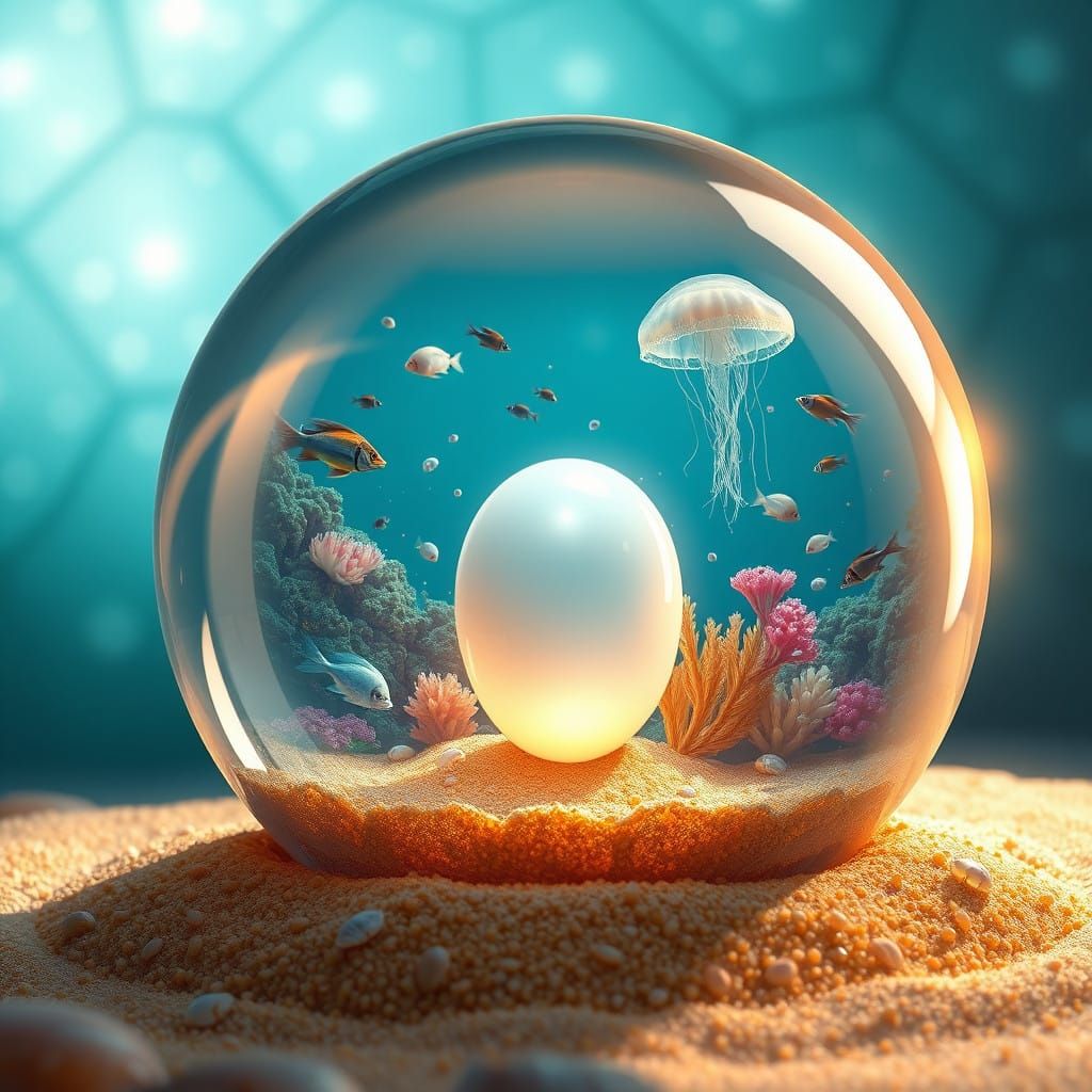 Ball with underwater world