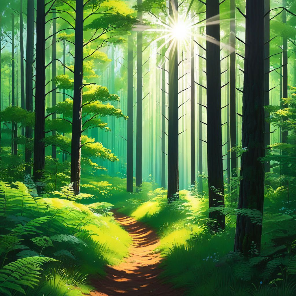 SUNNY DAY IN FOREST