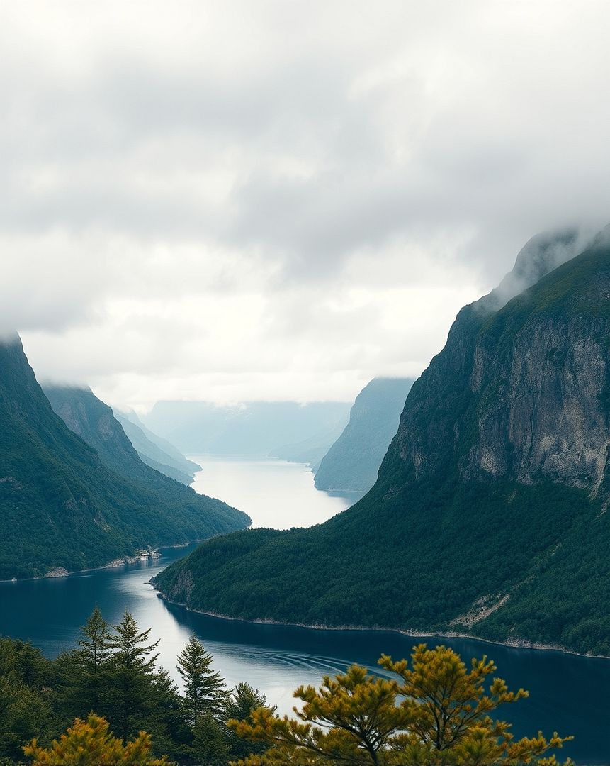 River and mountain view