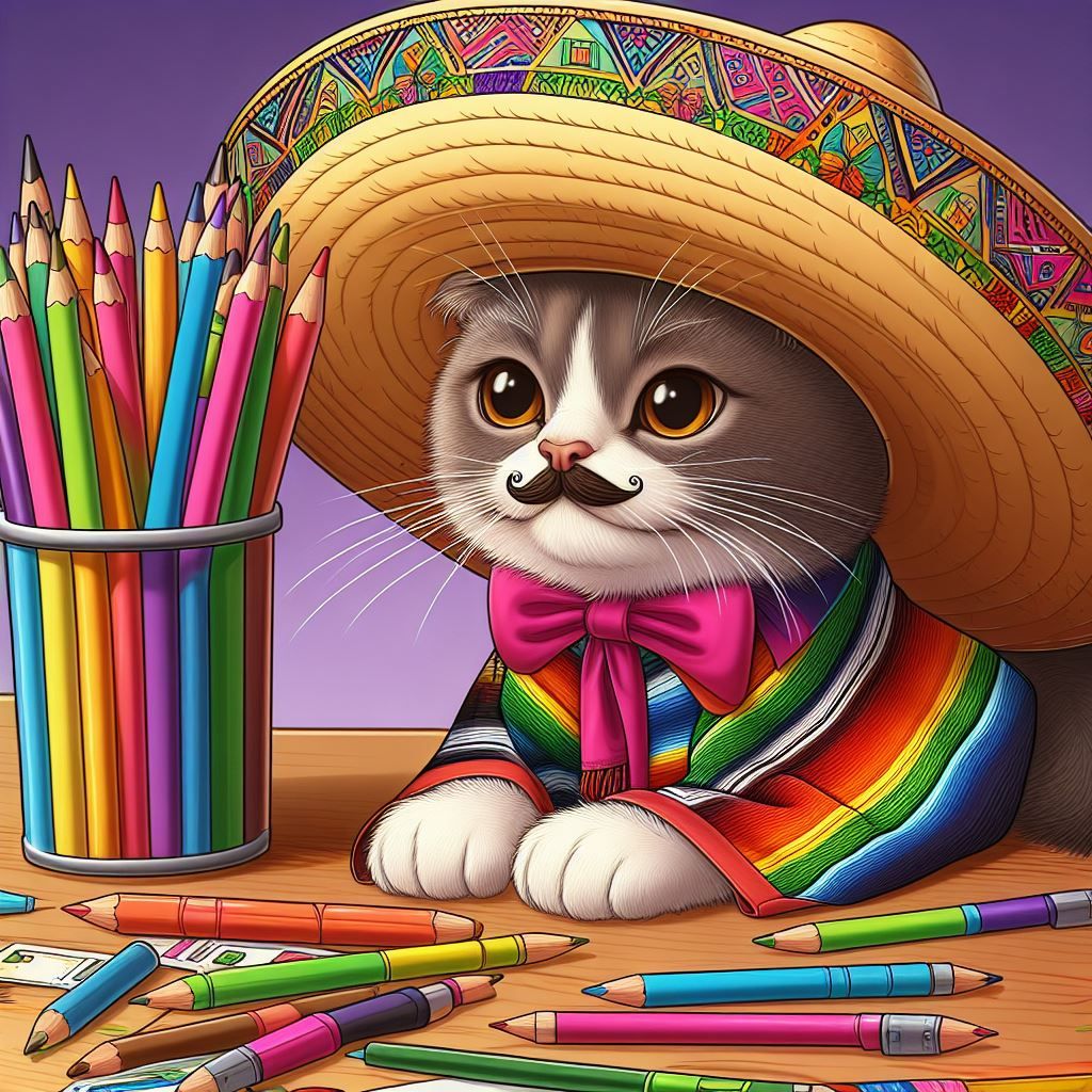 Mexican painter cat