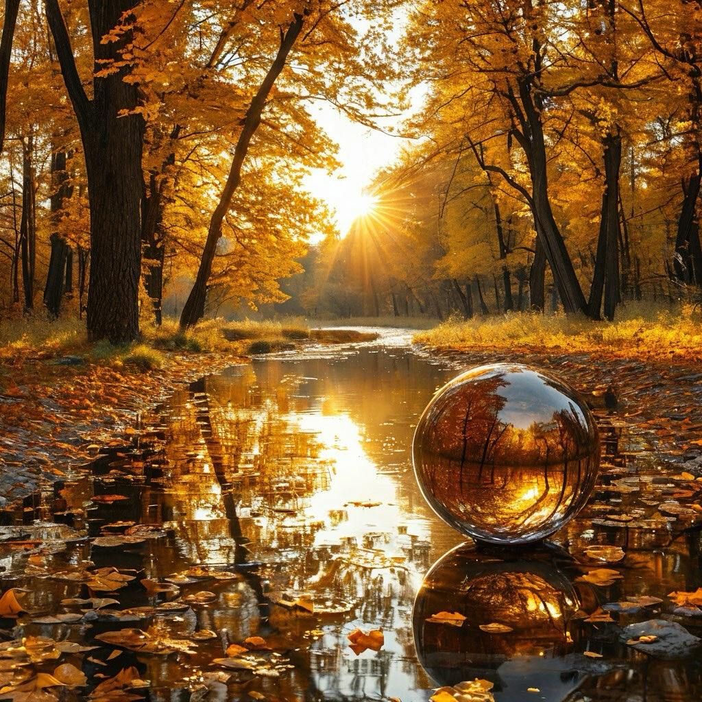 Golden Autumn Globe