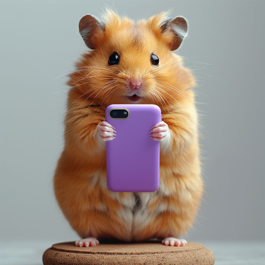 Hamster doing his Farcaster activities