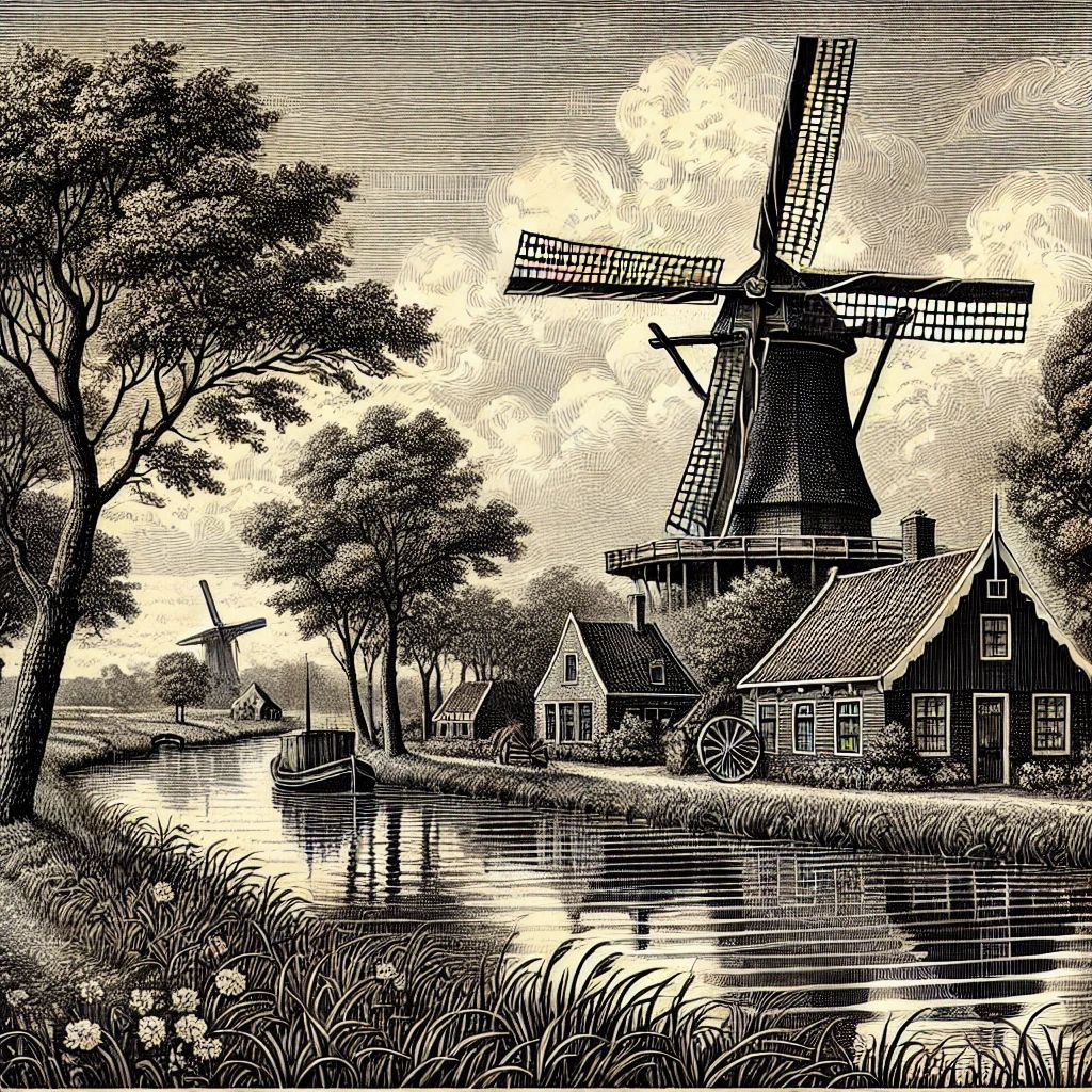 Classic Dutch landscape