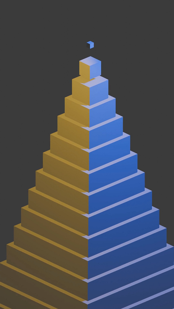 Yellow and Based Pyramid