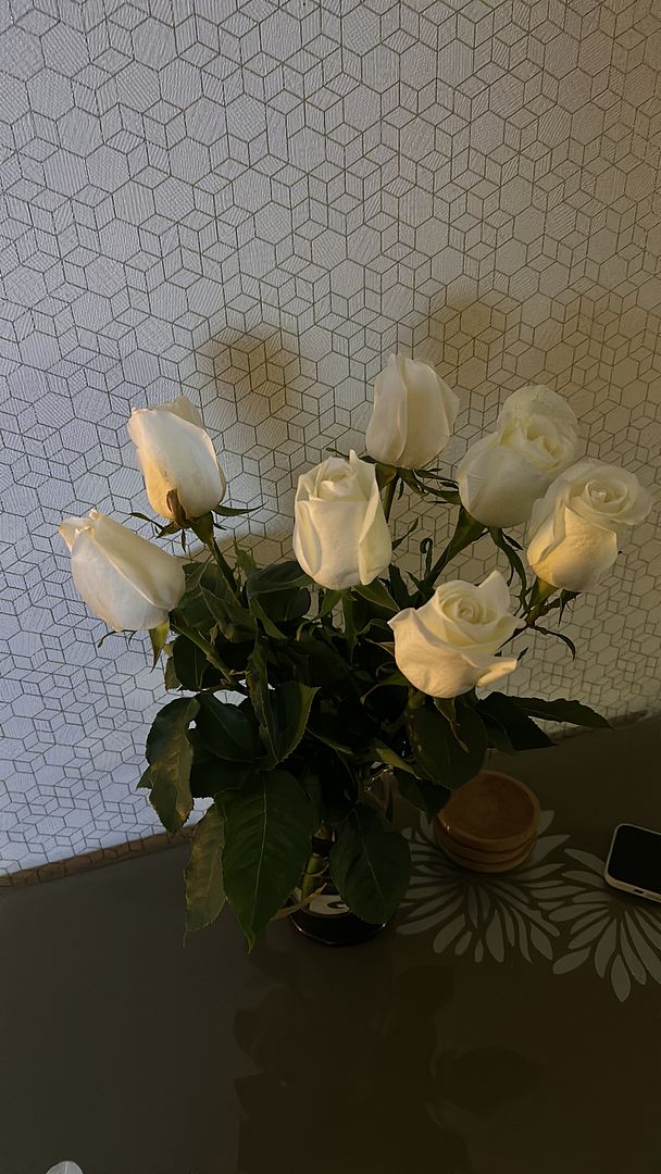 white roses