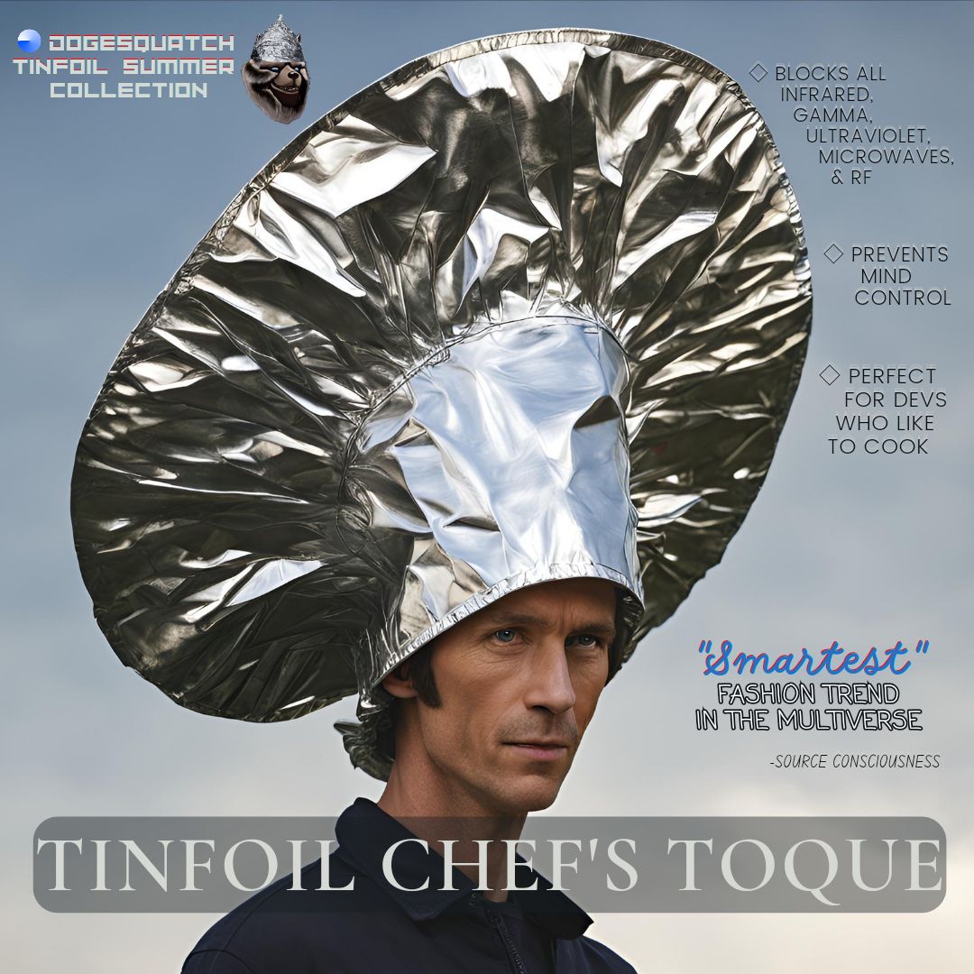 Dogesquatch Tinfoil Chef's Toque