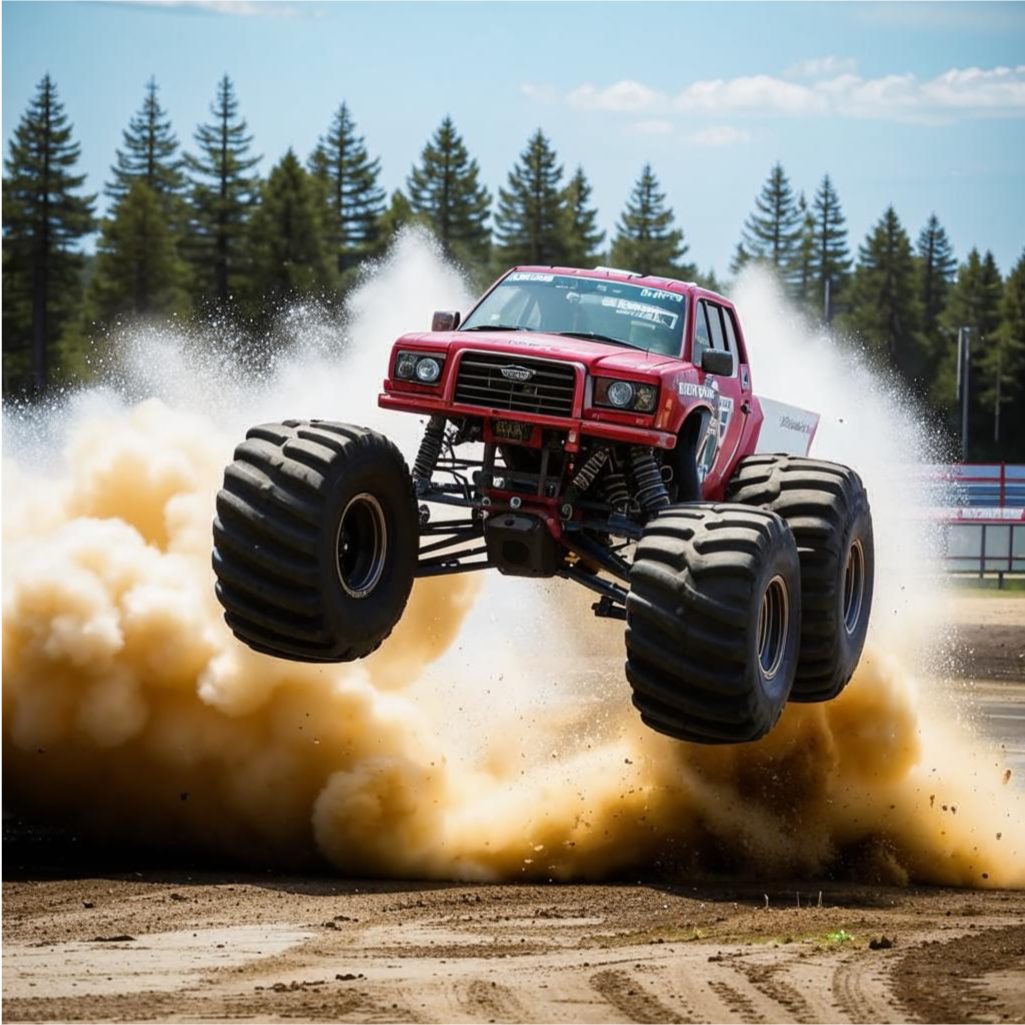 monster truck track jumps