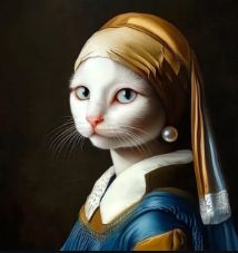 Cat with an earring