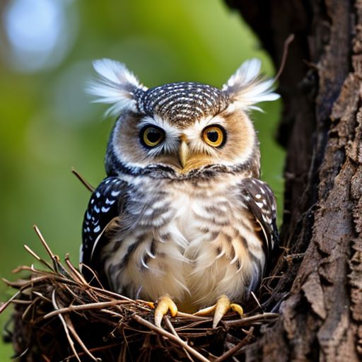 Owlet in the nest