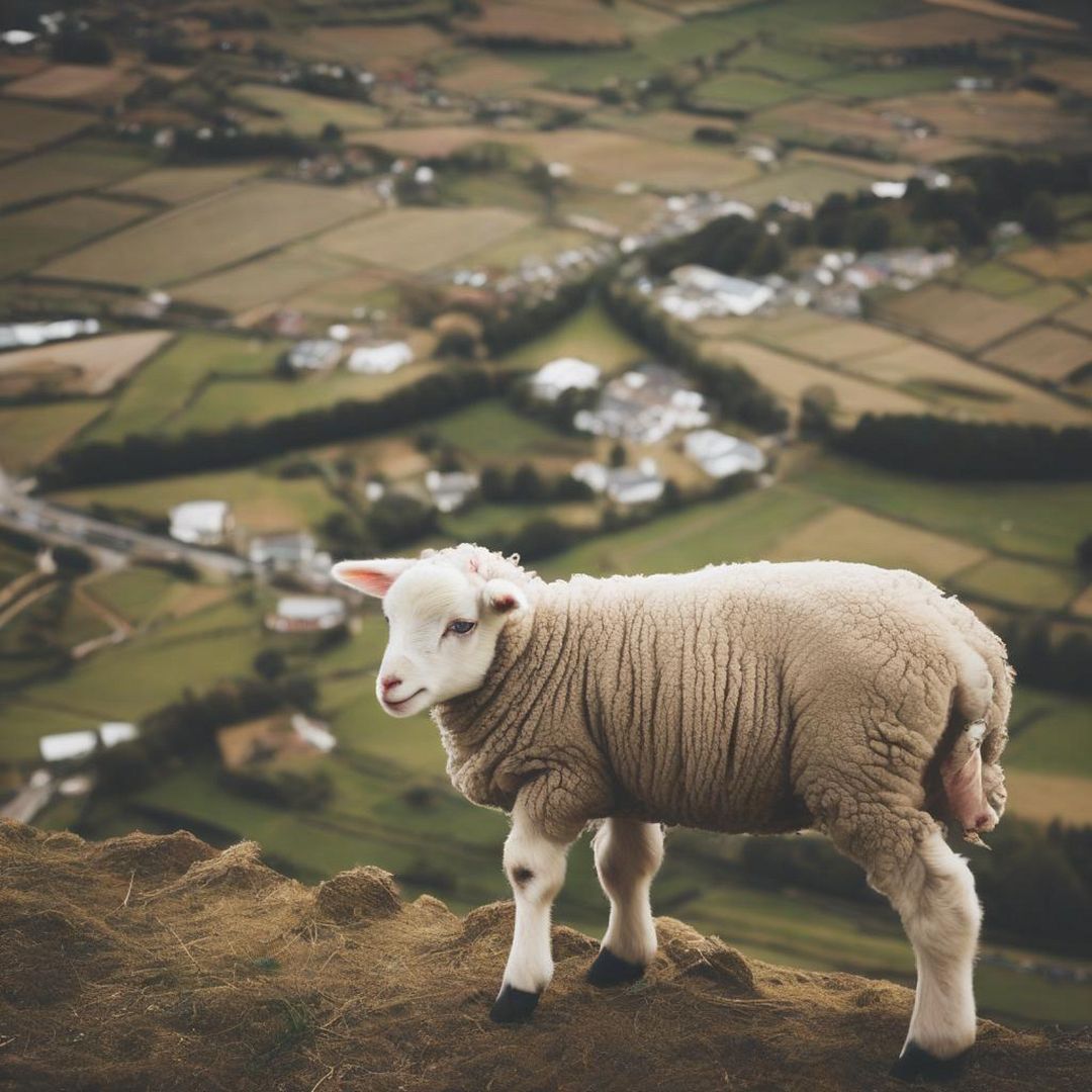 lamb of looking down from the highest point