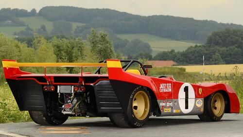 Ferrari 312P Sports Car The Ferrari 312 P was a Group 6 prototype sports car used for racing in 1969 and 1970. The new version of the 1971 sports prototype was equipped with a flat-12 engine, which is often called a boxing engine.