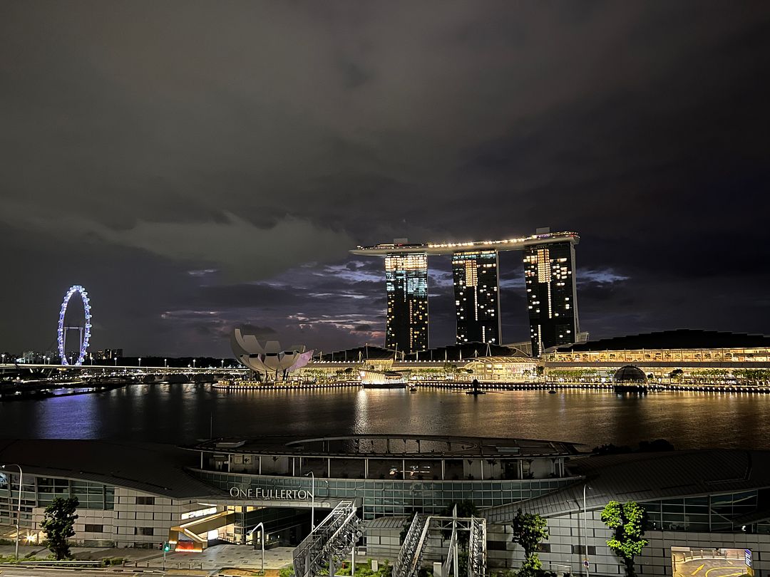 Marina Bay Sands and the Flyer at Dawn