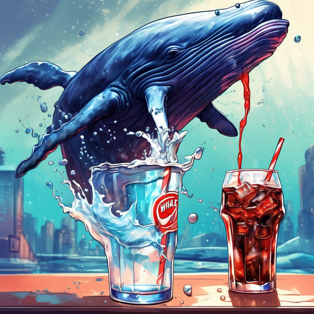 WHALE drinks cola