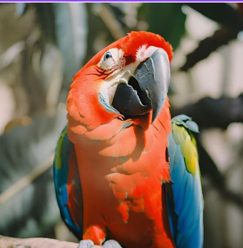 Ara parrot in the rainforest 2