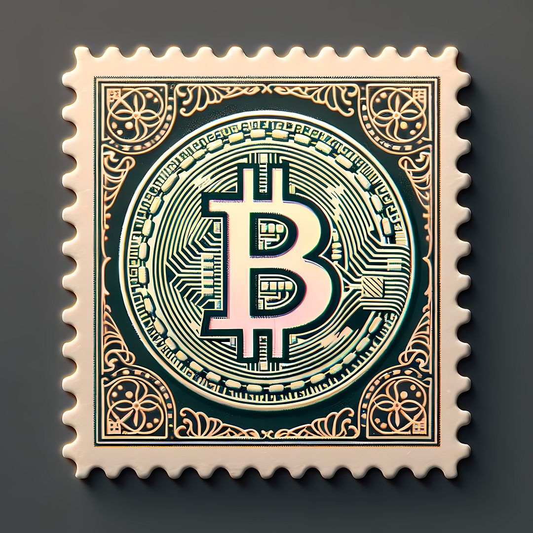 Bitcoin Pastel Stamp