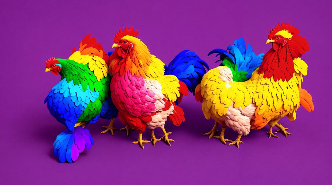 Rainbow Circuitry Chickens 8K