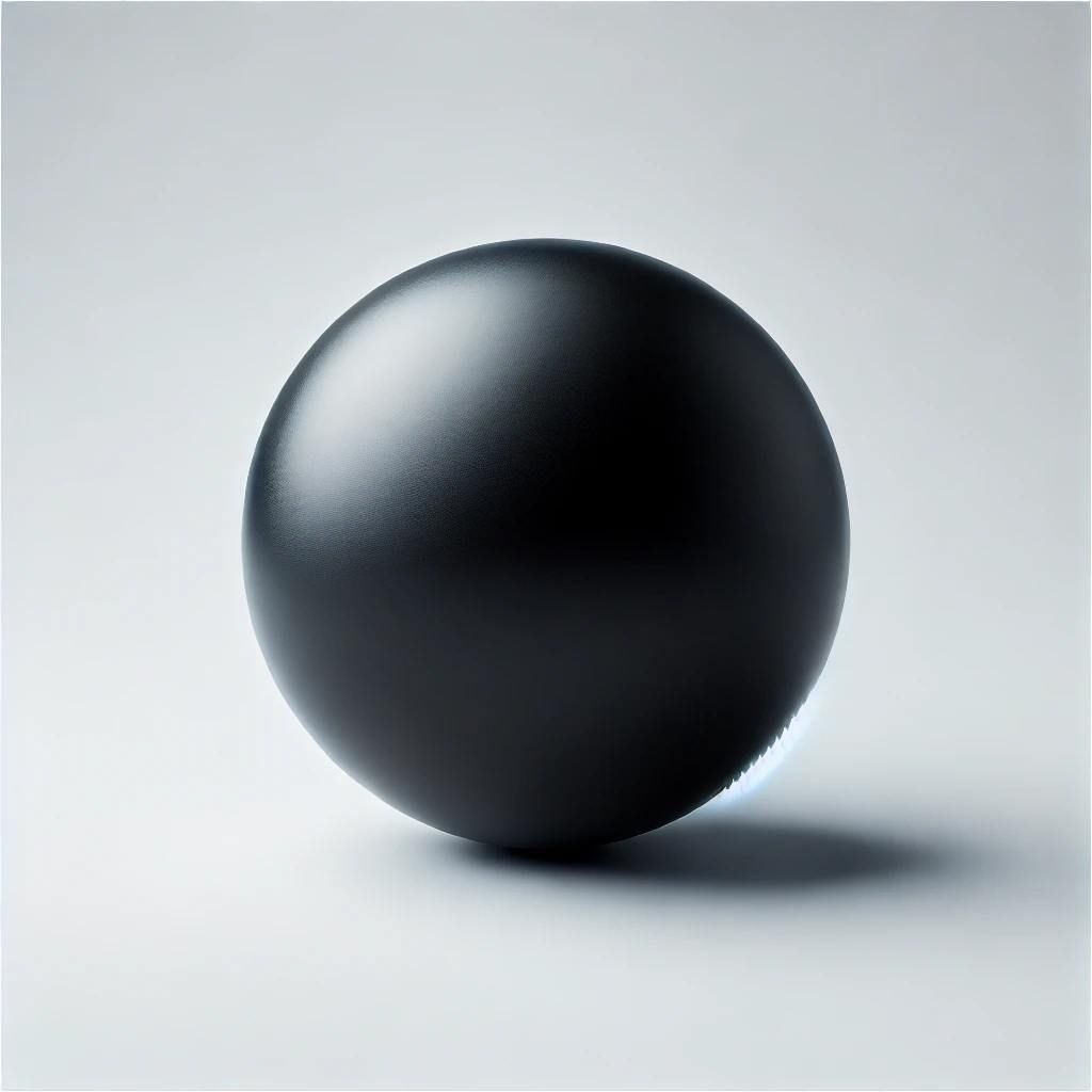 Black Sphere on White