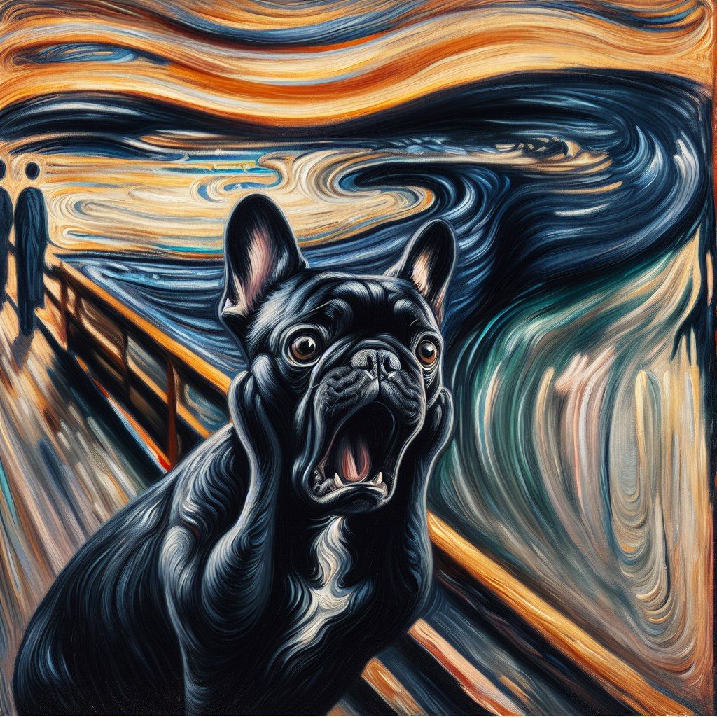 The scream. Munch. Frenchie.