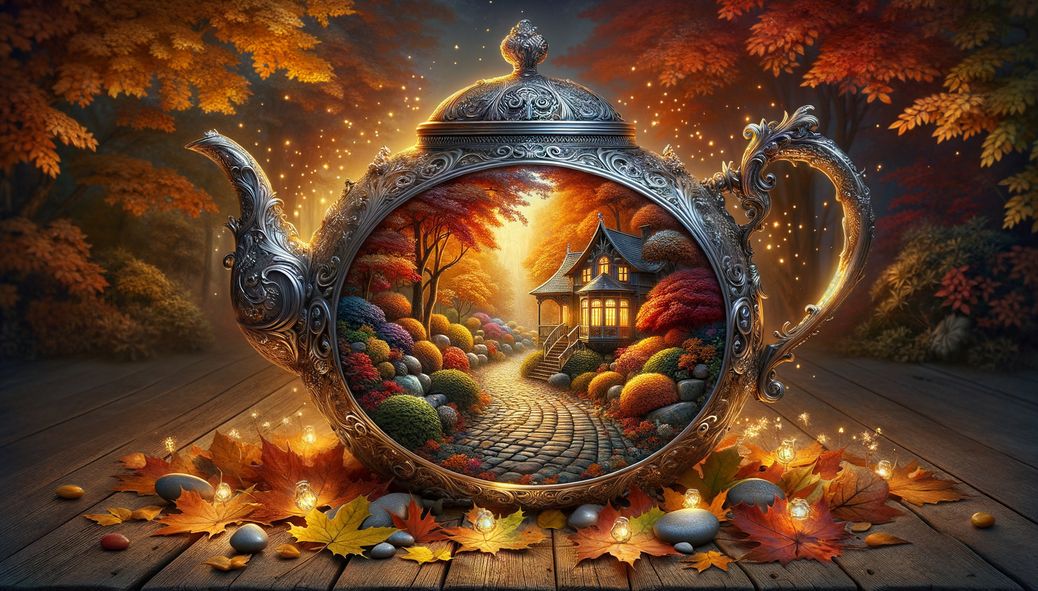 Whimsical Autumn Teapot