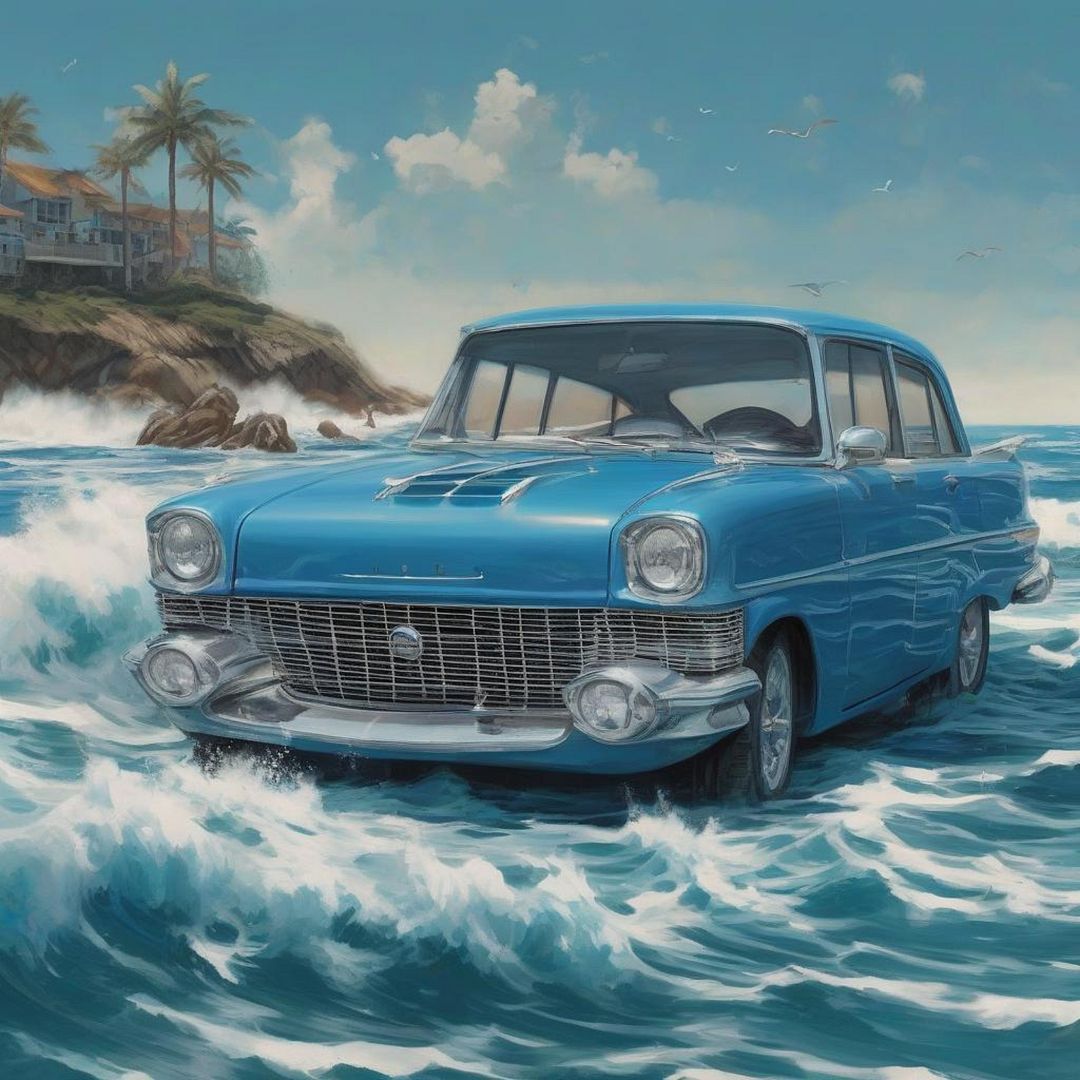 Ocean car blue