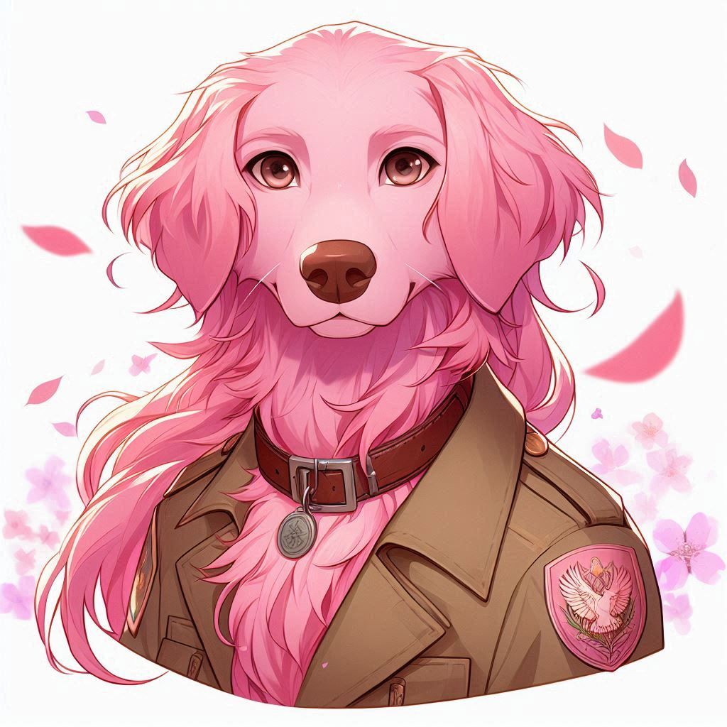 good looking pink inu 🐶