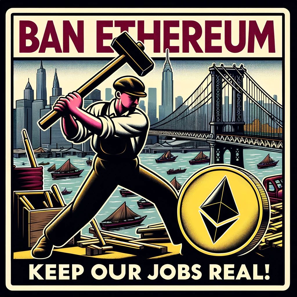 Ban Ethereum, Keep Our Jobs Real!