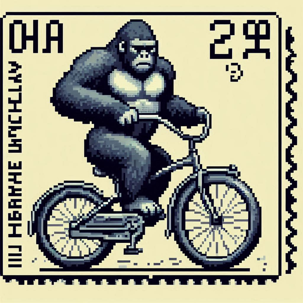 the gorilla bycicly day