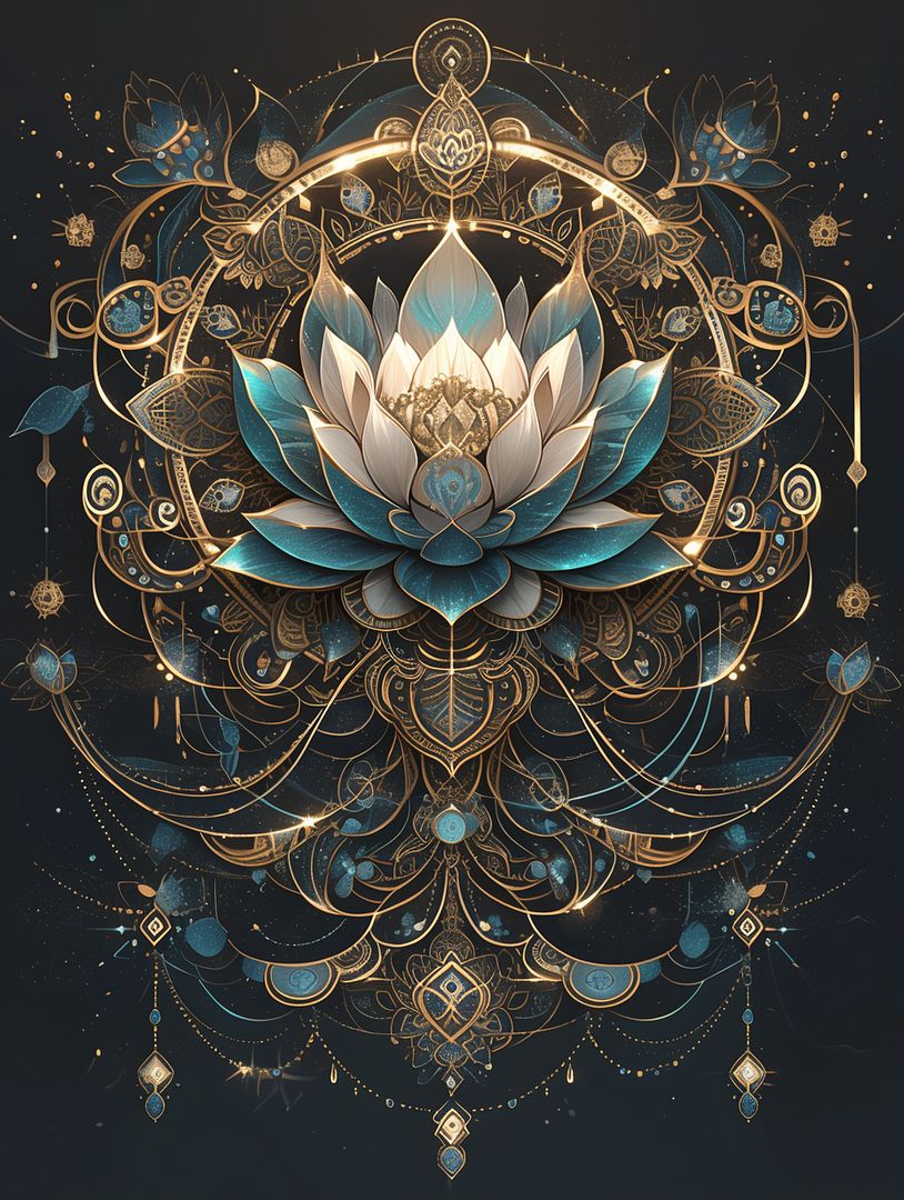 Mandala, lotus flower