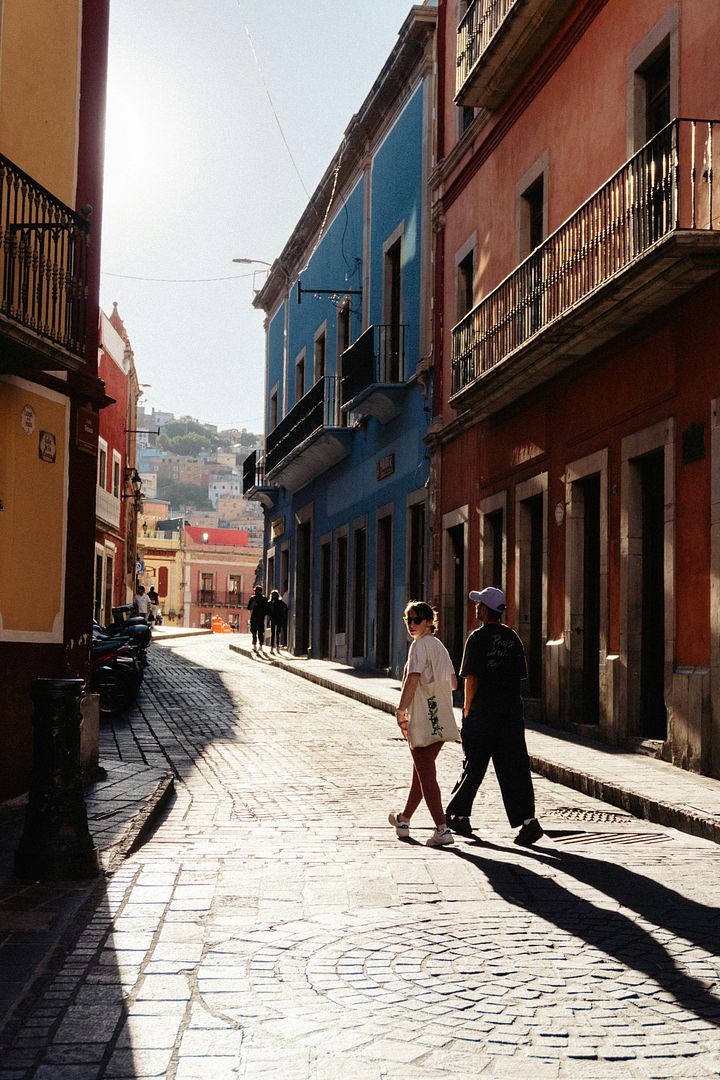 Guanajuato's vibrant streets in the morning sunshine