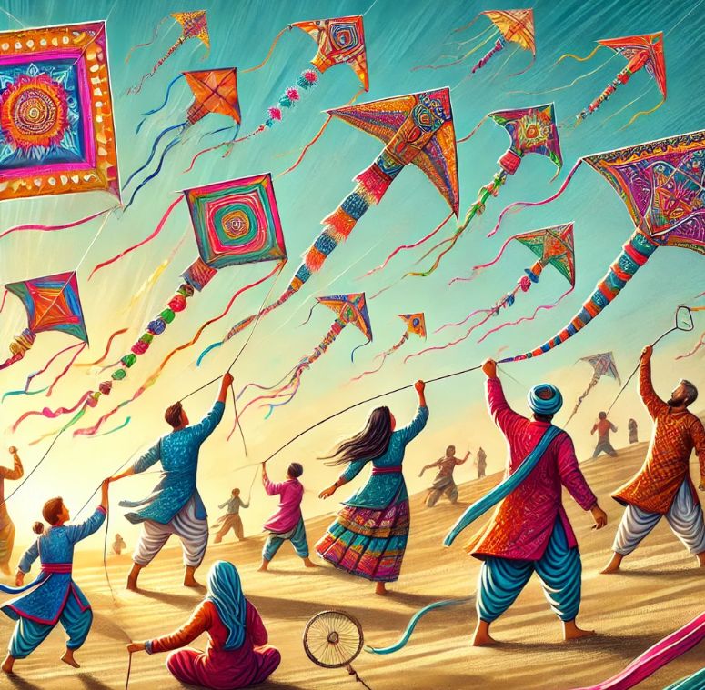 People Flying Kites