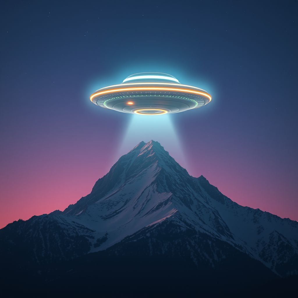 UFO on the mountains