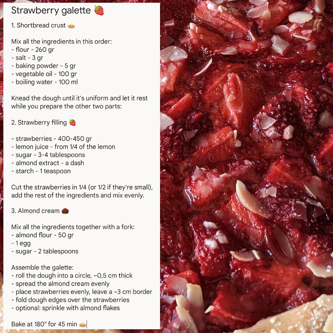 Strawberry galette 🍓