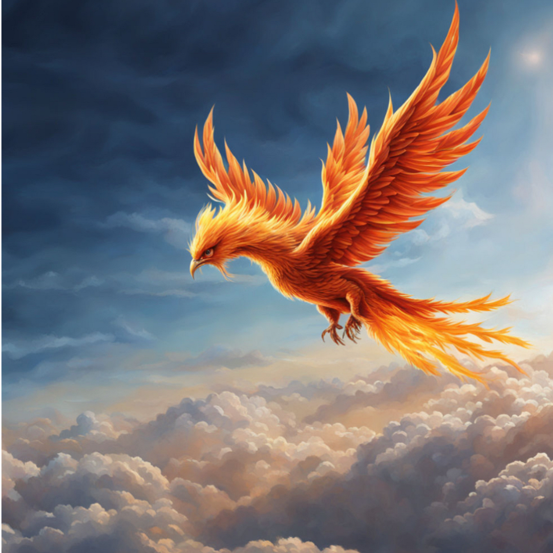 The Phoenix flies to the highest sky.