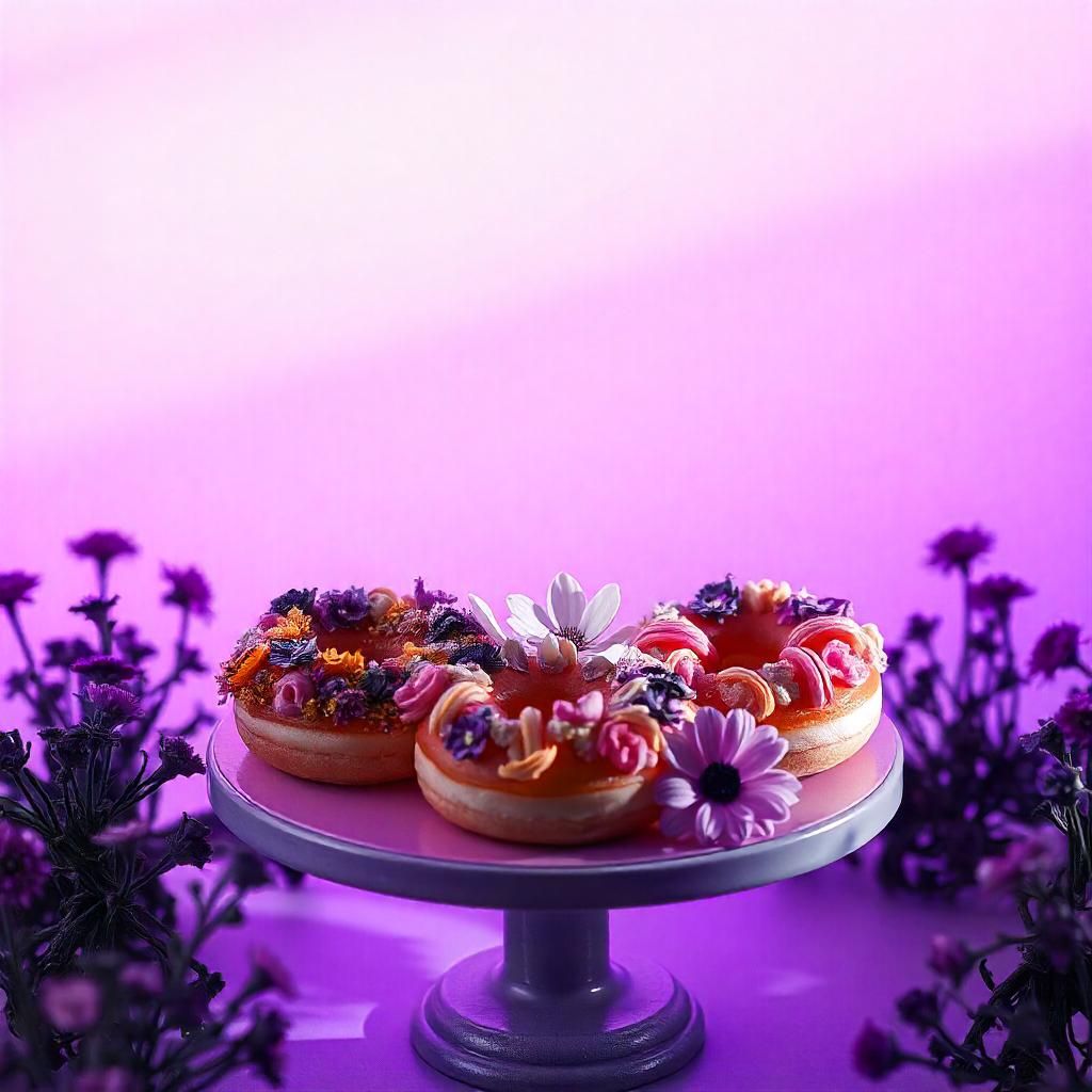 Doughnuts made of flowers