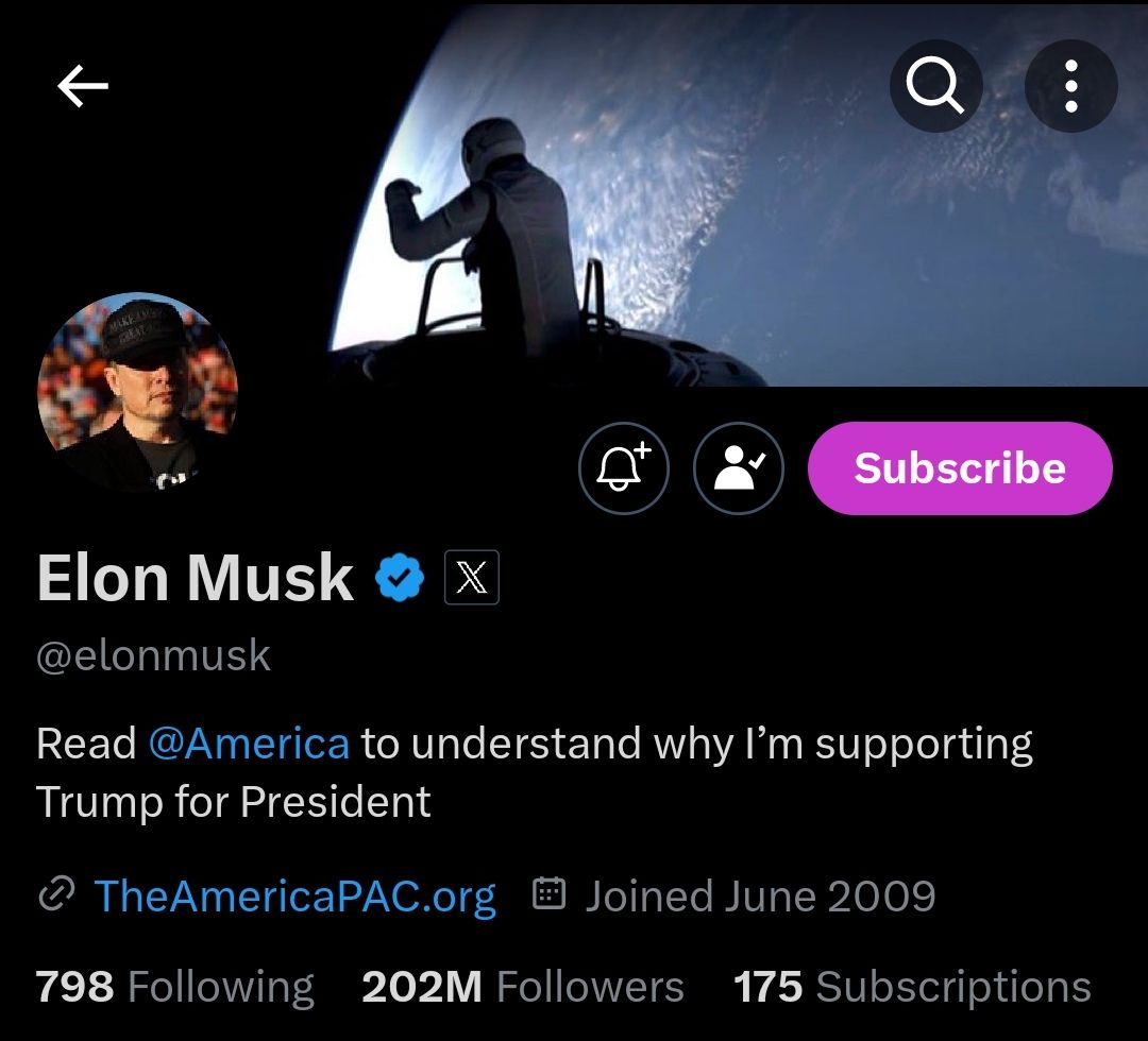 Elon Musk's status at Nov1,24