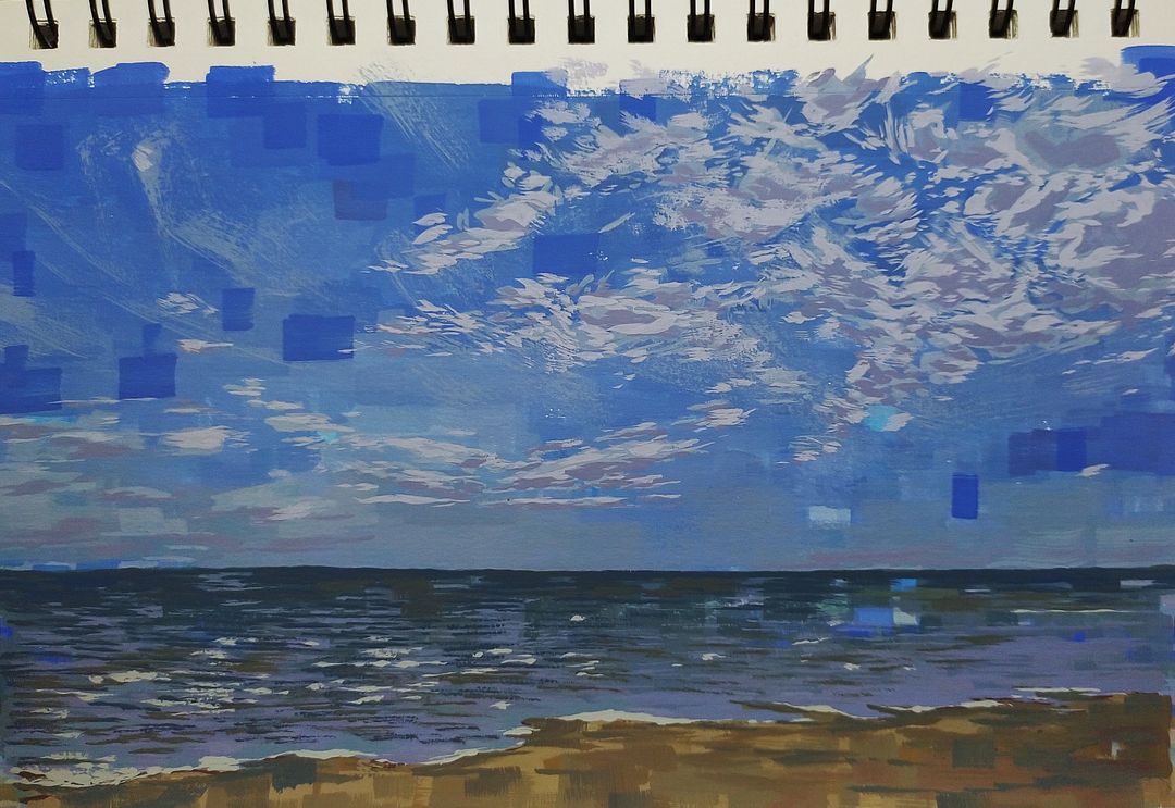 Sea Study Sketchbook Page _ Atelier