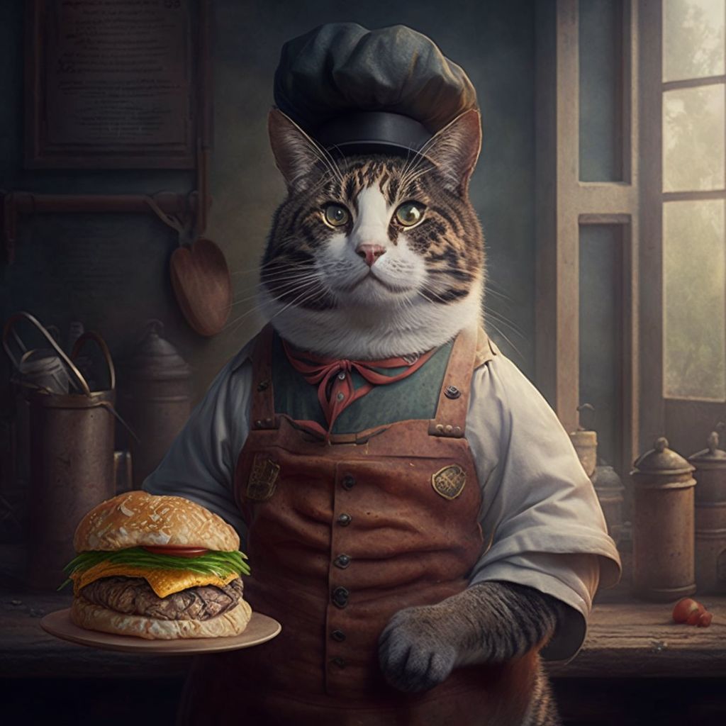 wokjarm_cat_selling_burgers_wearing_apron_and_hat_and_being_fri_ccfd1812-2bb8-42fc-8e48-dae7d926925a