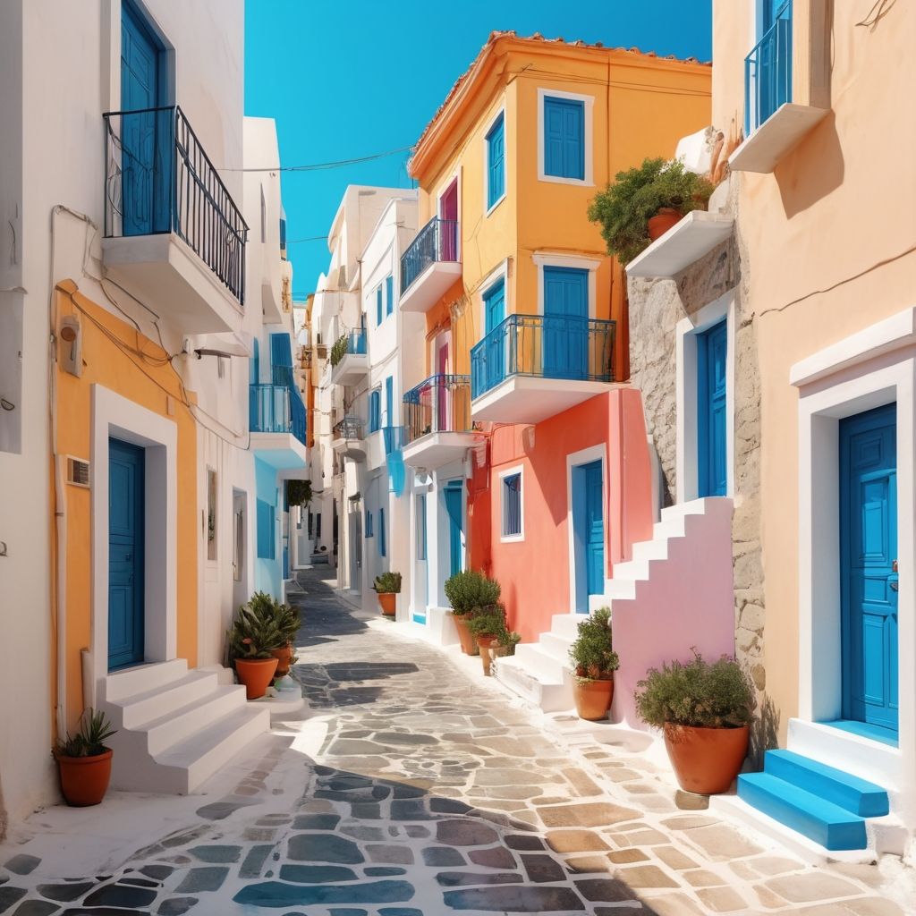 Streets of the Greek city