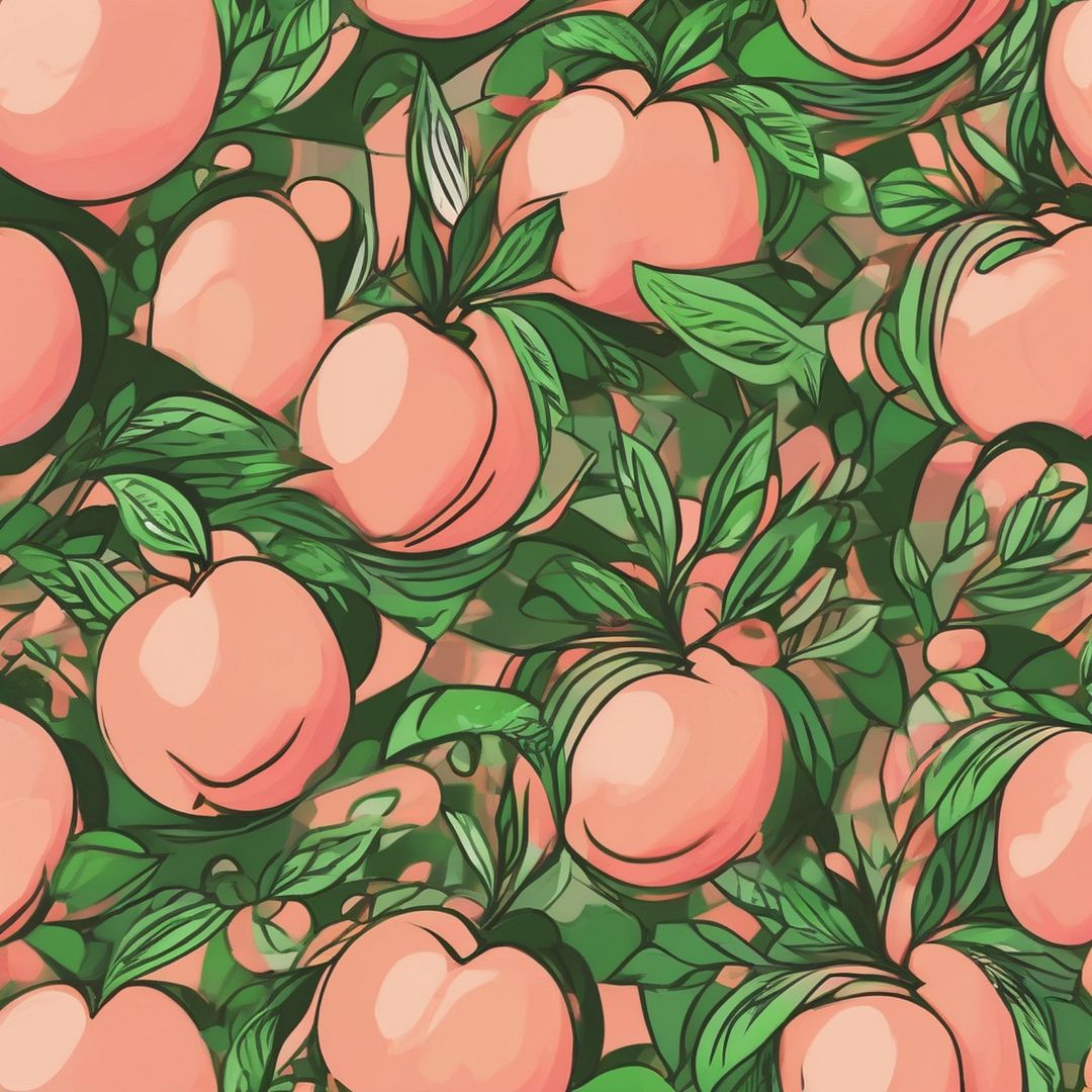 Crazy peach with green