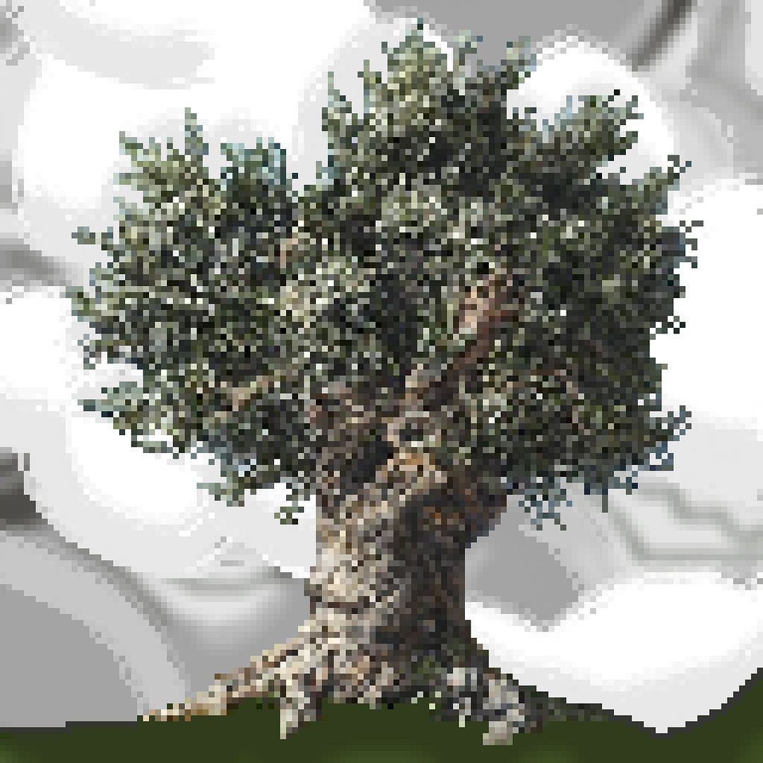 Ancient Olive in Pixels